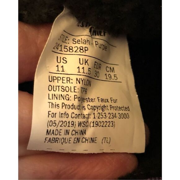 WESTERN CHIEF - NWOT - Big Kids Sz 11 “Selah” Snow Boots in Purple - Picture 16 of 16